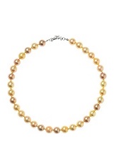 small simple yellow sea shell pearl baby necklace